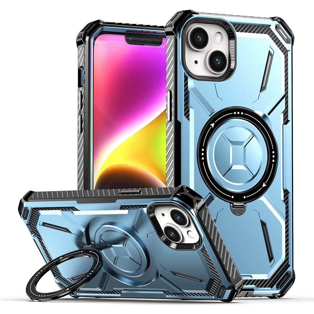 Pro iPhone 14 Plus Kickstand Magnetické pouzdro na telefon PC TPU Kryt na telefon kompatibilní s MagSafe Pro iPhone 14 Plus Kickstand Magnetické pouzdro na telefon PC TPU Kryt na telefon kompatibilní s MagSafe